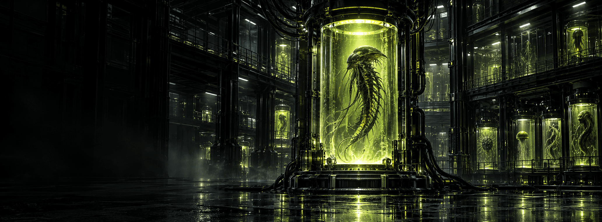 Biomechanical specimens suspended in the MUTATE containment laboratory